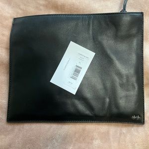 Elizabeth and James Black Leather Pouch